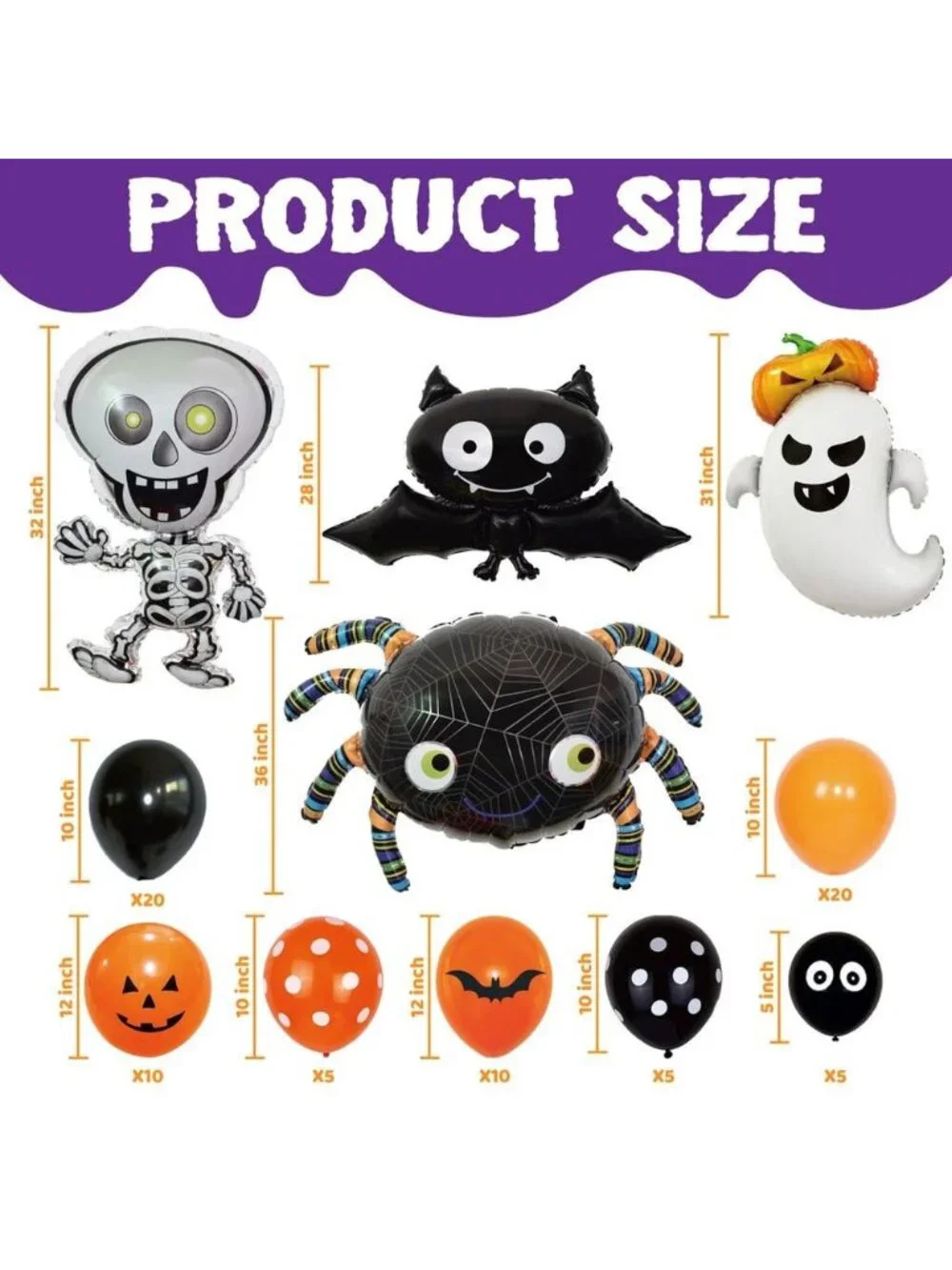 ☀️ Halloween Trunk or Treat Balloon Arch Kit SUV Garage Archway Decor NWT